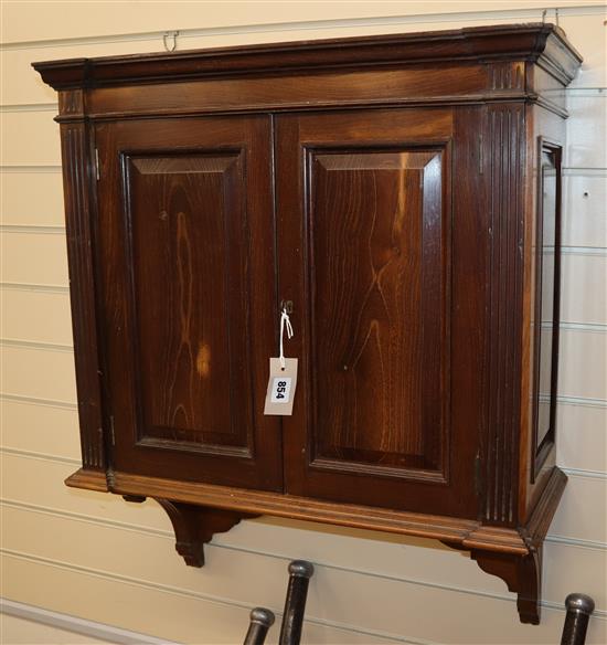 A Victorian two door wall cabinet W.64cm